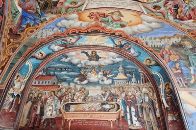 Paintings by Zahari Zograf on the Outer Walls of the Rila Monastery by Unknown